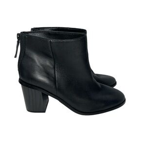 Splendid Women's Boots Size 8.5M Black Leather Upper Ankle Back Zip "Magnolia"